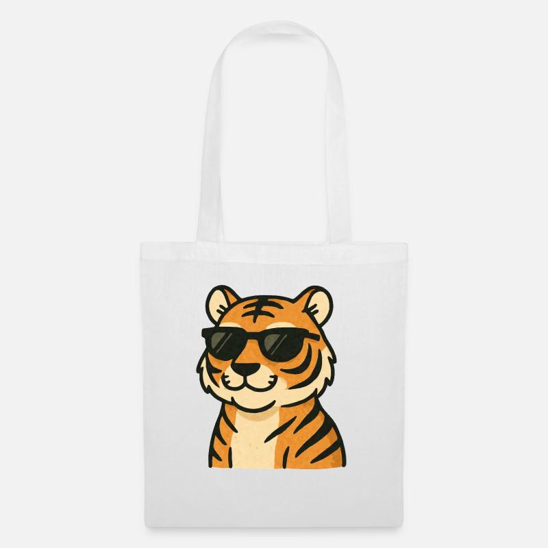 tiger comic - Stoffbeutel - Weiß