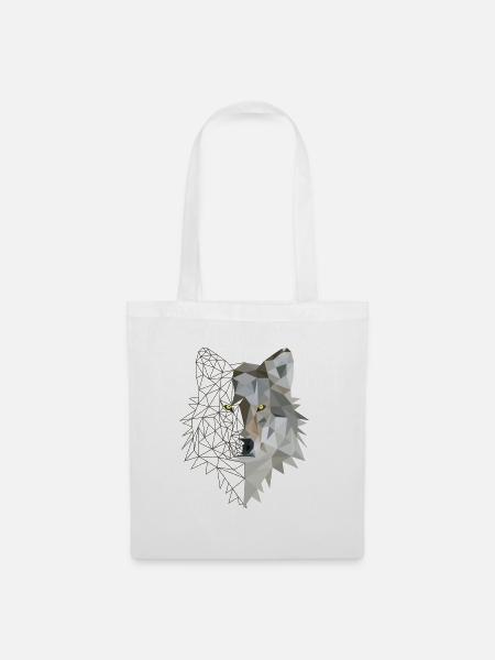 Wolf - Stoffbeutel - Weiß