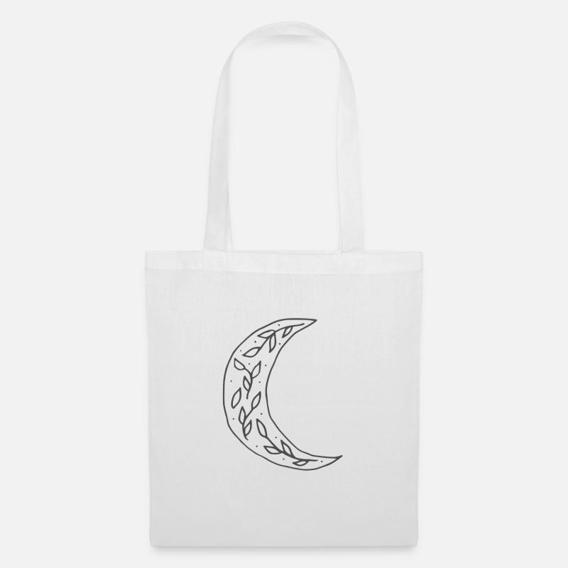 Mond - Moon - HALBMOND - Stoffbeutel - Weiß