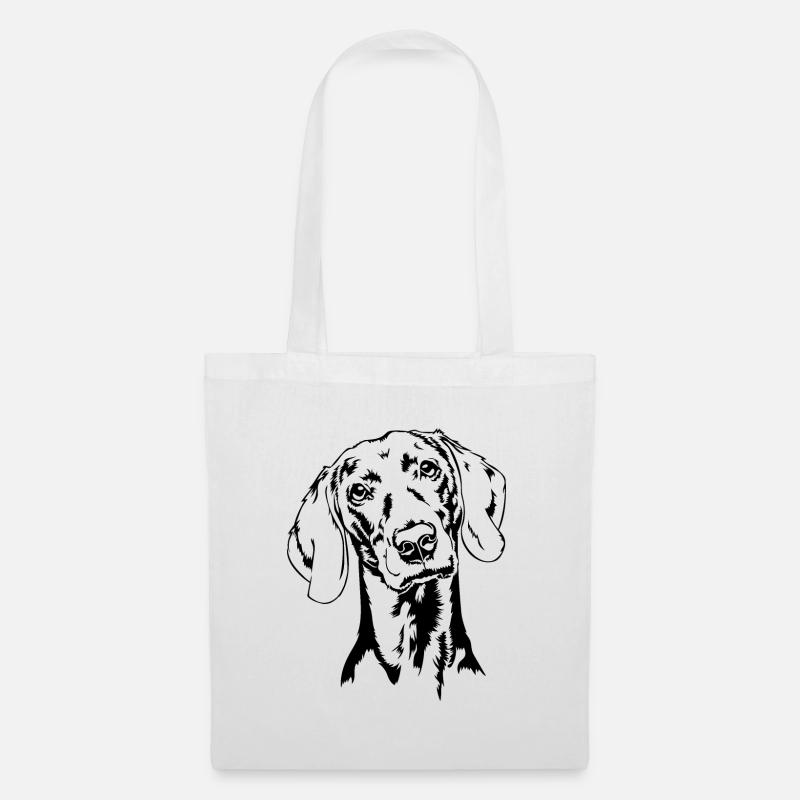 Weimaraner Portrait Hund Hunde Wilsigns - Stoffbeutel - Weiß