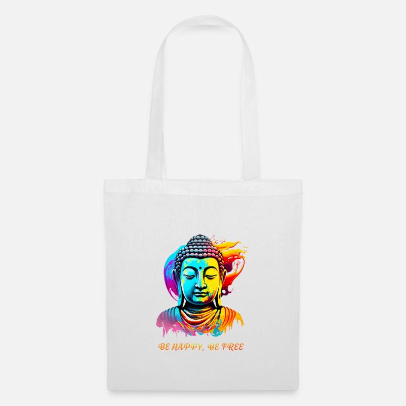Buddha. Sei glücklich, sei frei - Stoffbeutel - Weiß
