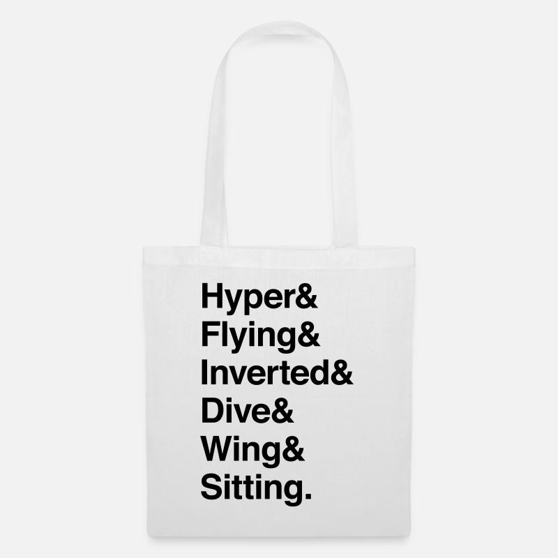 Hyper % Flying & Inverted | Roller coaster types - Tote Bag - white