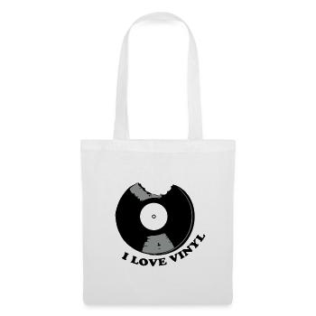I Love Vinyl - Sac en tissu - blanc - Devant