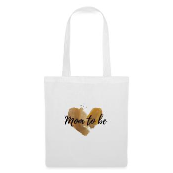 Mom to be, expectant mother in gold - Tote Bag - white - Front