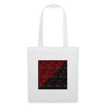 Rotes und Schwarzes Stammesherz - Stoffbeutel - Weiß - Vorne