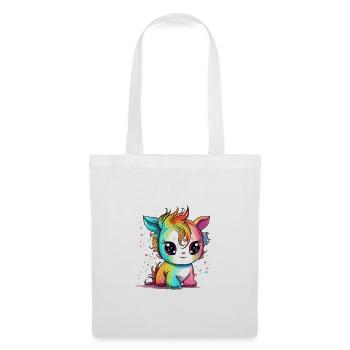 Little Colorful Magic Unicorn Puppy - Tote Bag - white - Front