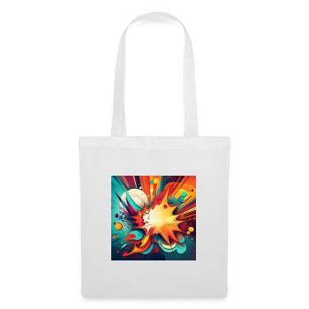 Abstract Colourful Splash with Explosive Design - Tote Bag - white - Front