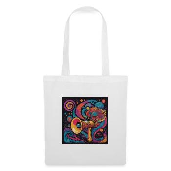 Exploration psychédélique avec haut-parleur spatial - Sac en tissu - blanc - Devant