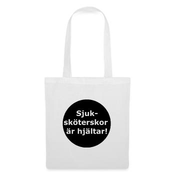 Nurses are heroes! (Black circle) - Tote Bag - white - Front