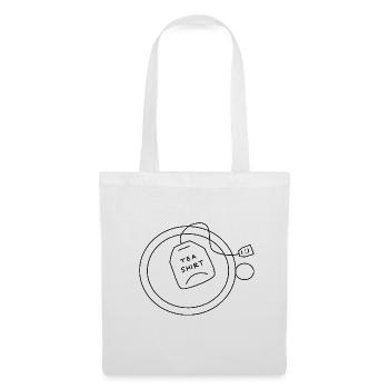 Tea Shirt Teebeutel mit Teetasse - Spruch - Stoffbeutel - Weiß - Vorne