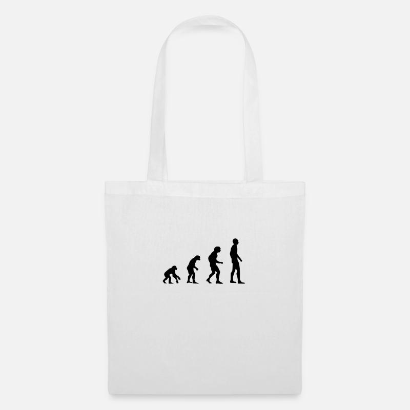 Evolution Mensch - Stoffbeutel - Weiß