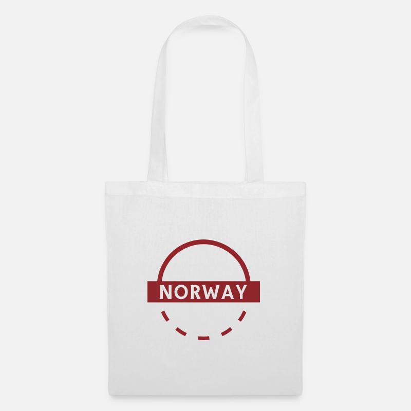 Norway Emblem Round Ring - Tote Bag - white