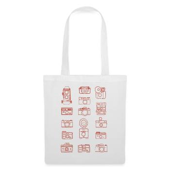 Appareil photo vintage - Sac en tissu - blanc - Devant
