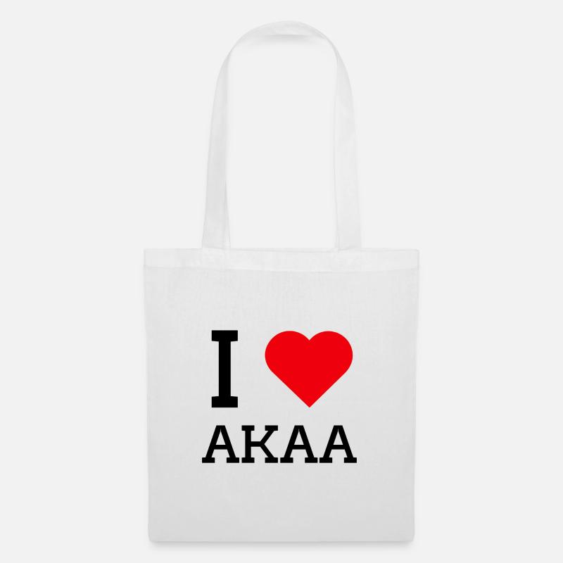 Ich liebe Akaa - Stoffbeutel - Weiß