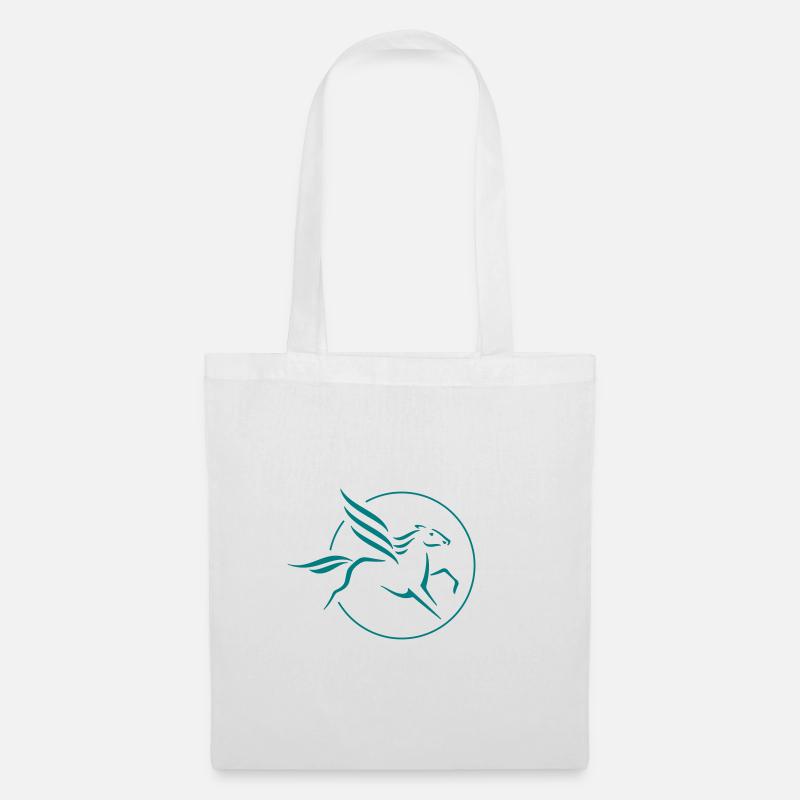 Pegasus im Kreis - Stoffbeutel - Weiß