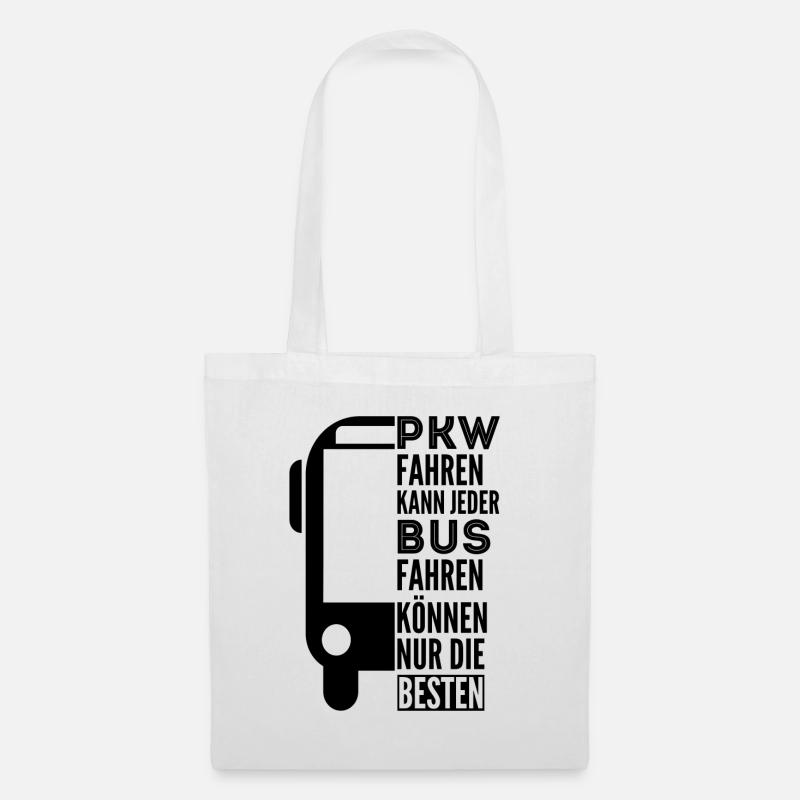 Busfahrer Omnibus Reisebus Geschenk Spruch - Stoffbeutel - Weiß