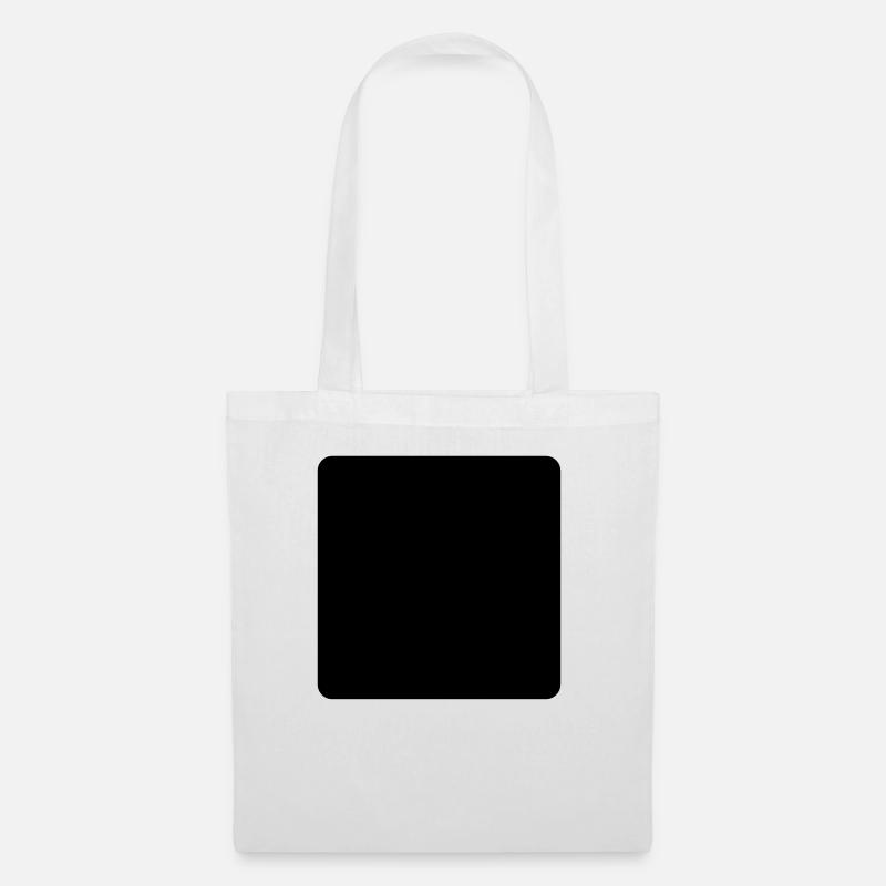 Mathematik Symbol - Schwarzes Quadrat - Stoffbeutel - Weiß