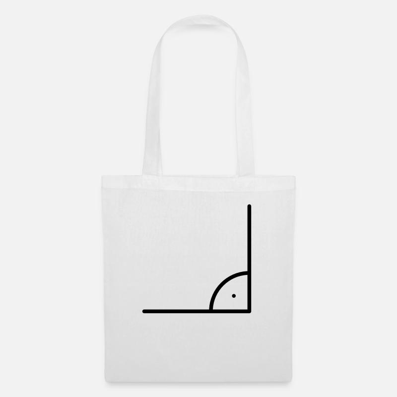 Mathematik Symbol - Rechter Winkel - Stoffbeutel - Weiß