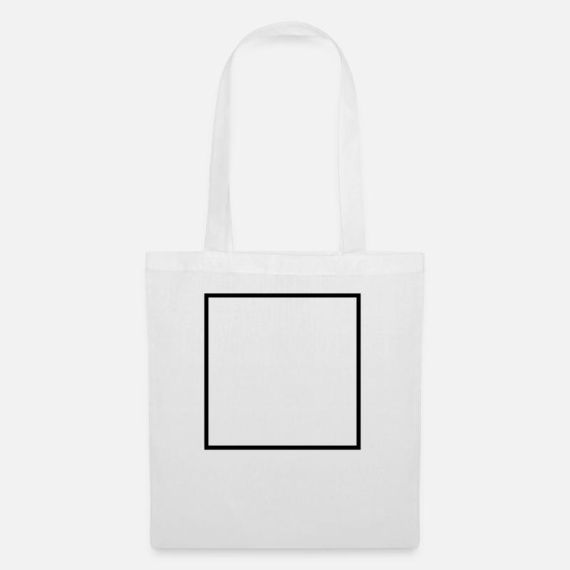 Mathematik Symbol - Quadrat - Stoffbeutel - Weiß