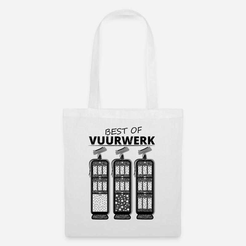 Feuerwerk Silvester - Stoffbeutel - Weiß
