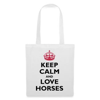 Keep Calm & Love Horses - Tote Bag - white - Front