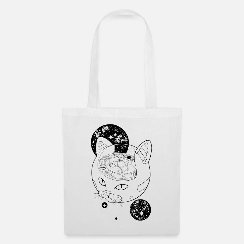 Space Emperor Cat - Tote Bag - white