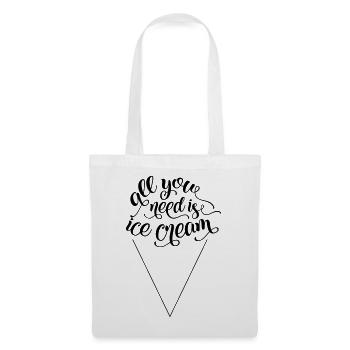 Tout ce dont vous avez besoin est une glace - Sac en tissu - blanc - Devant