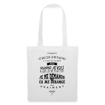 Citations made in Belgique - Sac en tissu - blanc - Devant