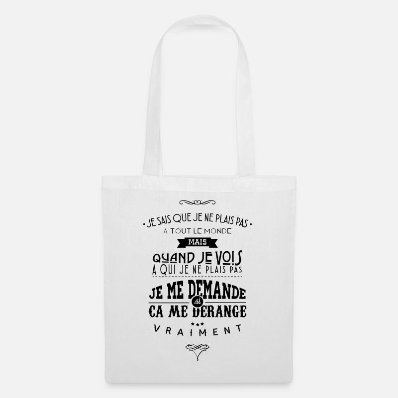 Citations made in Belgique - Sac en tissu - blanc