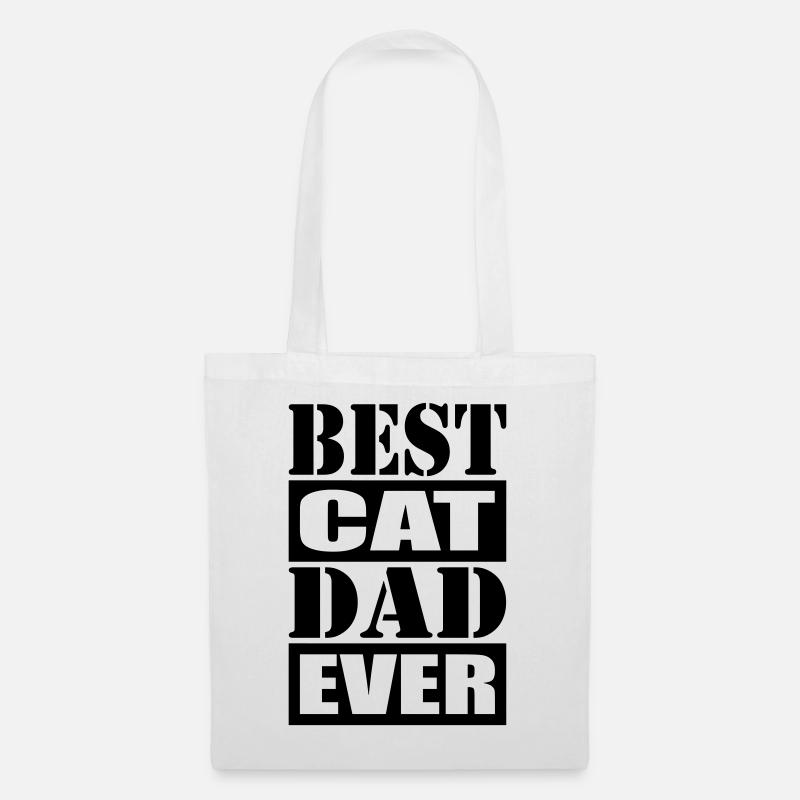 Best Cat Dad Ever - Tote Bag - white
