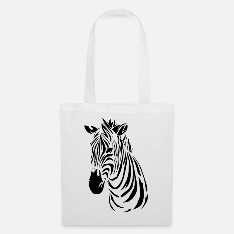 Zebra - Stoffbeutel - Weiß