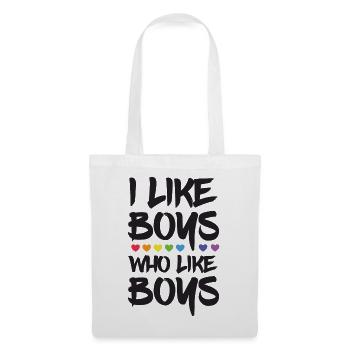 Mois de la fierté LGBTQ - J’aime les garçons qui aiment les garçons - Sac en tissu - blanc - Devant