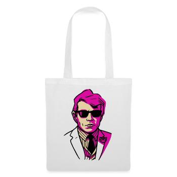 Pop art portrait with sunglasses - Tote Bag - white - Front
