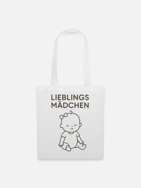 Lieblingsmädchen – Süßes Baby Mädchen Motiv - Stoffbeutel - Weiß