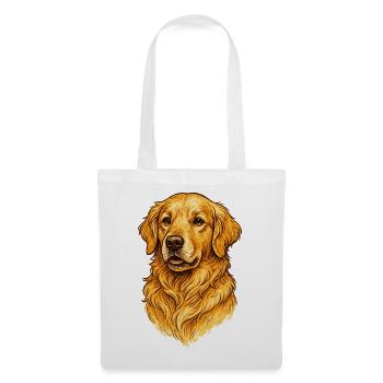 Golden Retriever Dog Portrait - Tote Bag - white - Front
