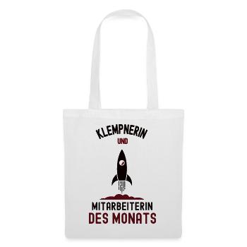 Mitarbeiterin des Monats Klempnerin Klempner - Stoffbeutel - Weiß - Vorne