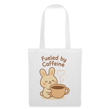 Angetrieben von Caffeine Bunny - Stoffbeutel - Weiß - Vorne
