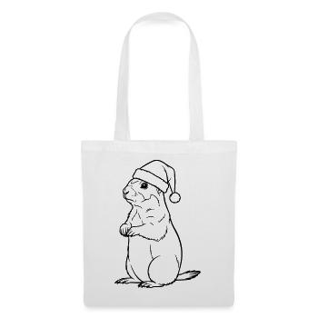 Christmas Meerkat with Hat – Cute Design - Tote Bag - white - Front