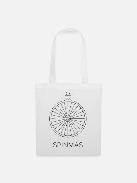 Spinmas Rad Ornament - Stoffbeutel - Weiß