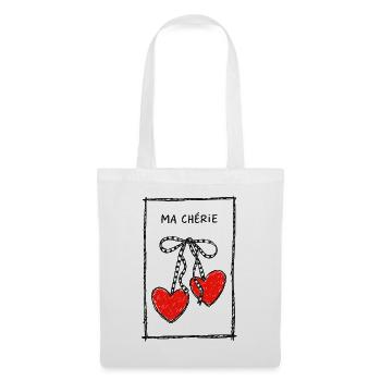 Ma Chérie Heart Necklace - Tote Bag - white - Front