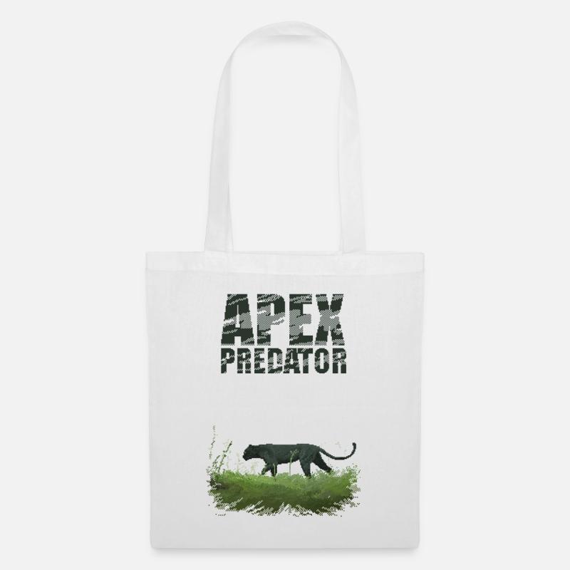 Retro Pixel Art Apex Predator - Stoffbeutel - Weiß