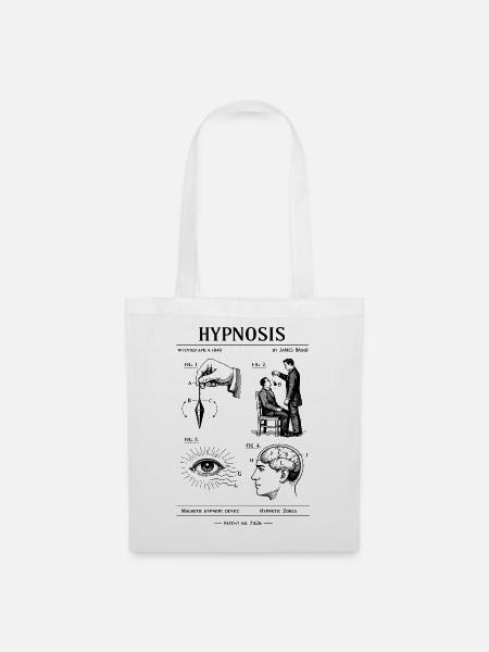 Design des Hypnose-Bauplans - Stoffbeutel - Weiß