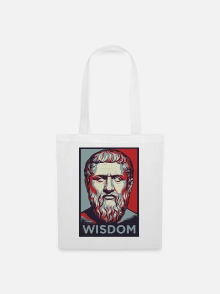 Wisdom Portrait Pop Art - Stoffbeutel - Weiß
