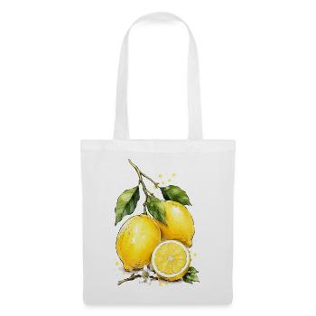 Lemon Watercolor Freshness - Tote Bag - white - Front