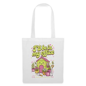 Je vais être dans mon bureau Jardinage bio - Sac en tissu - blanc - Devant