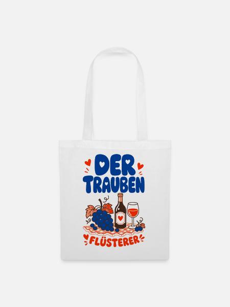 Wein Der Traubenflüsterer Weinkenner - Stoffbeutel - Weiß