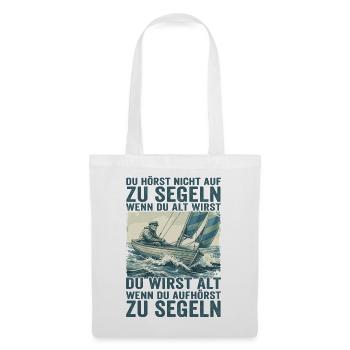Segeln Segler Segelboot Skipper Lustiger Spruch - Stoffbeutel - Weiß - Vorne