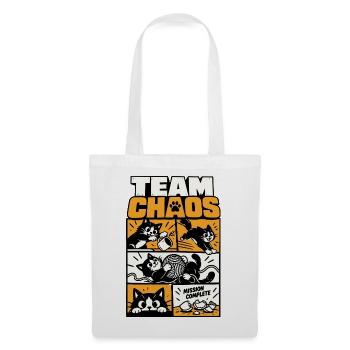 Team Chaos – Katzen Comic - Stoffbeutel - Weiß - Vorne