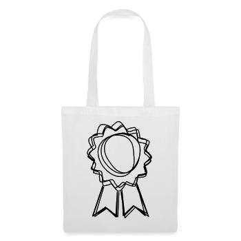 Rosette handgezeichnet - Stoffbeutel - Weiß - Vorne