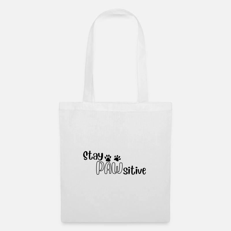 Stay pawsitive - Tote Bag - white